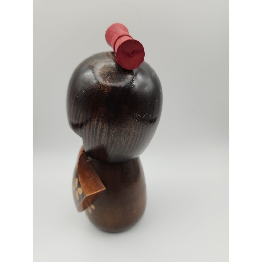 RESERVED Vintage Kokeshi Doll Collectible. Japanese Folk Art. 5.5" Stamped - Picture 2 of 8